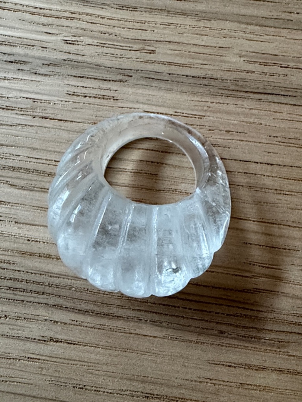 Sophie Buhai Transparent Quartz Shell Ring by Sophie Buhai